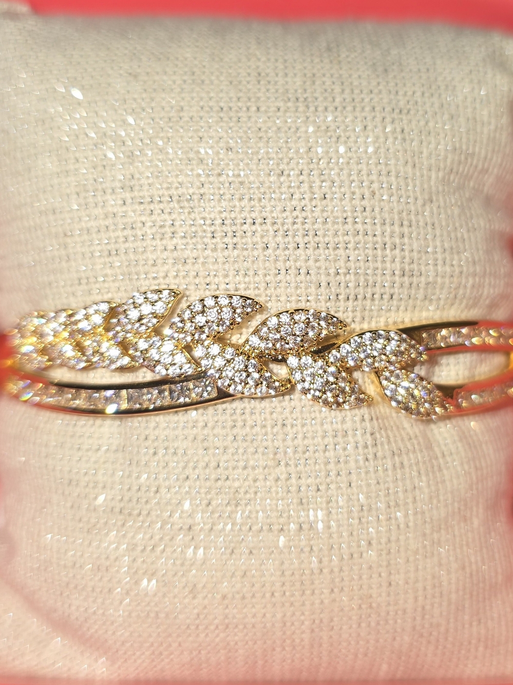 Gold Crystal Pavé Link Bracelet - Women Jewelry